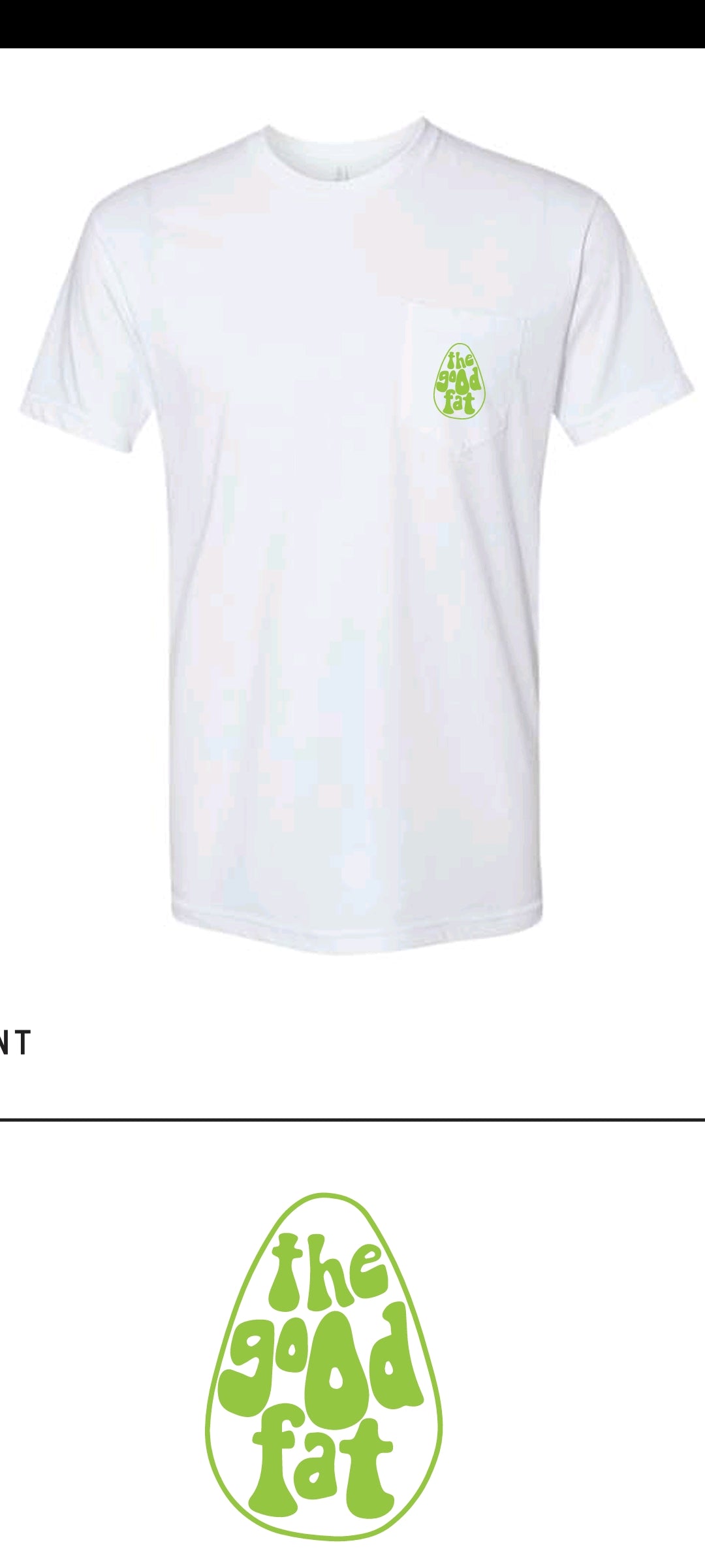 White TGF pocket tee