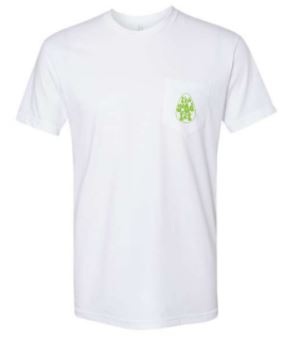 White TGF pocket tee